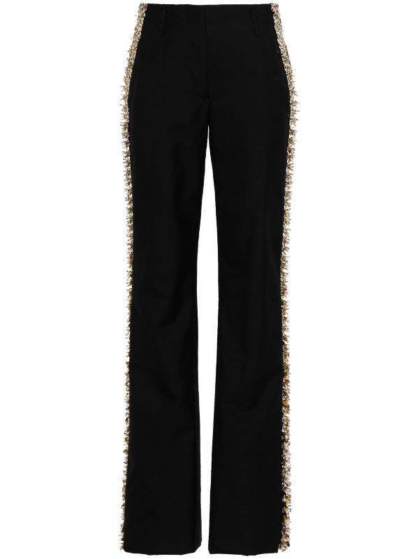 DRIES VAN NOTEN - Women Embellished Trousers For Cheap