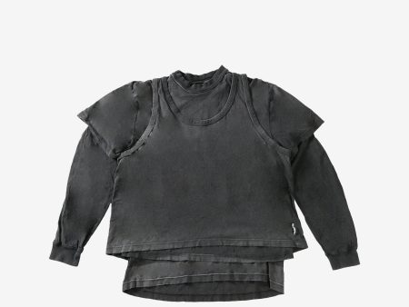 ALEXANDER WANG - Unisex Oversized Triple Layer Tee Online Hot Sale