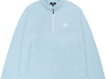 STUSSY - Men Half Zip Mock Polar Fleece Hoodie Online Sale