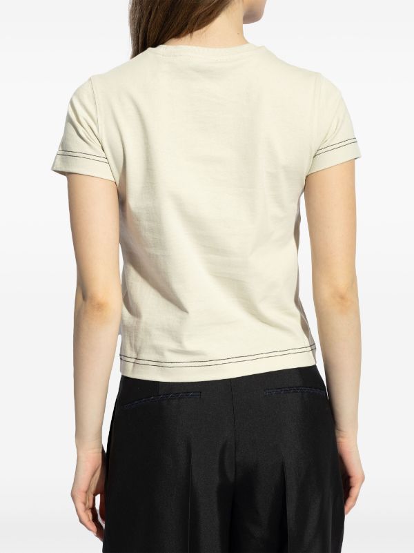 BURBERRY - Women Embroidered Cotton T-shirt Online now