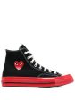 COMME DES GARCONS PLAY X CONVERSE - Red Sole High Top Sneakers Hot on Sale