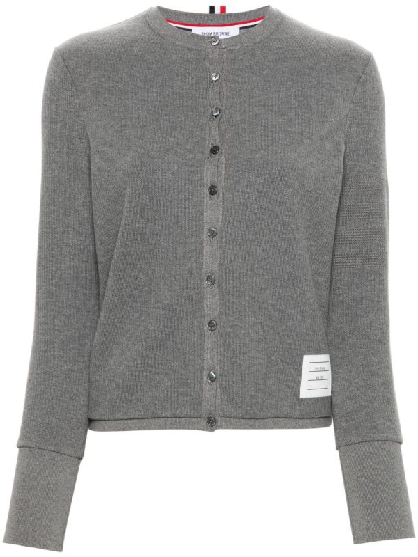 THOM BROWNE - Women Crew Neck Cardigan Sale