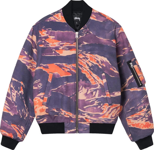 STUSSY - Men Tigris Canvas Bomber Jacket Fashion