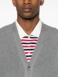 THOM BROWNE - Men Textured Cotton V Neck Cardigan Online now