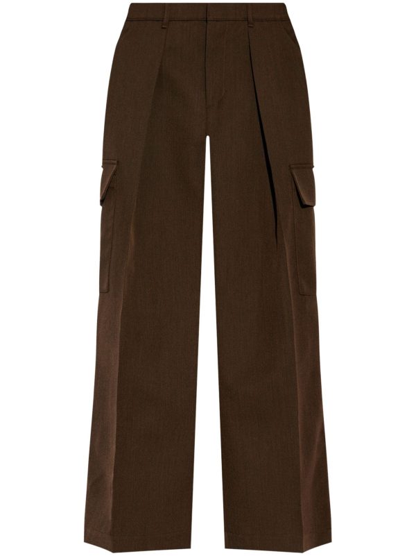 BURBERRY - Women High Waisted Cargo Wide Leg Trousers Discount