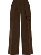 BURBERRY - Women High Waisted Cargo Wide Leg Trousers Discount