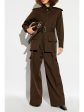 BURBERRY - Women High Waisted Cargo Wide Leg Trousers Discount