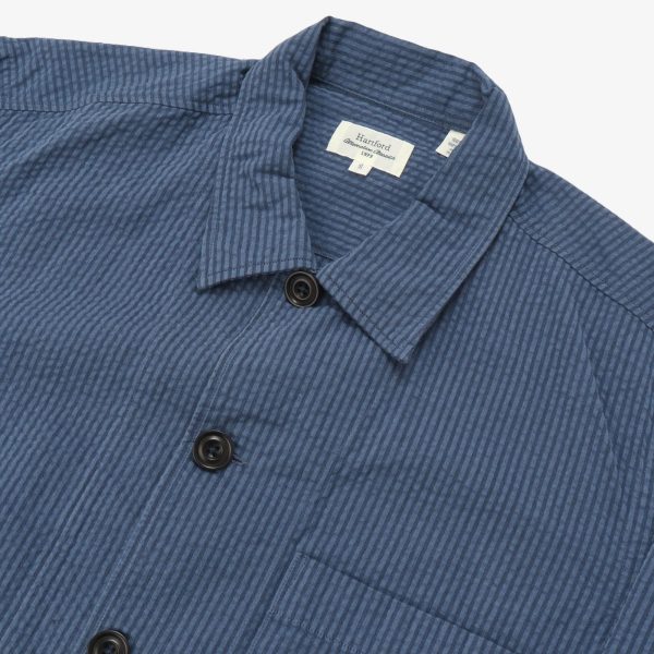 Seersucker Overshirt Online Hot Sale