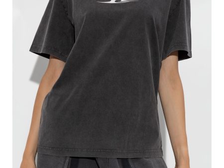 T BY ALEXANDER WANG - Women Short Sleeve Tee With Blade Logo For Sale