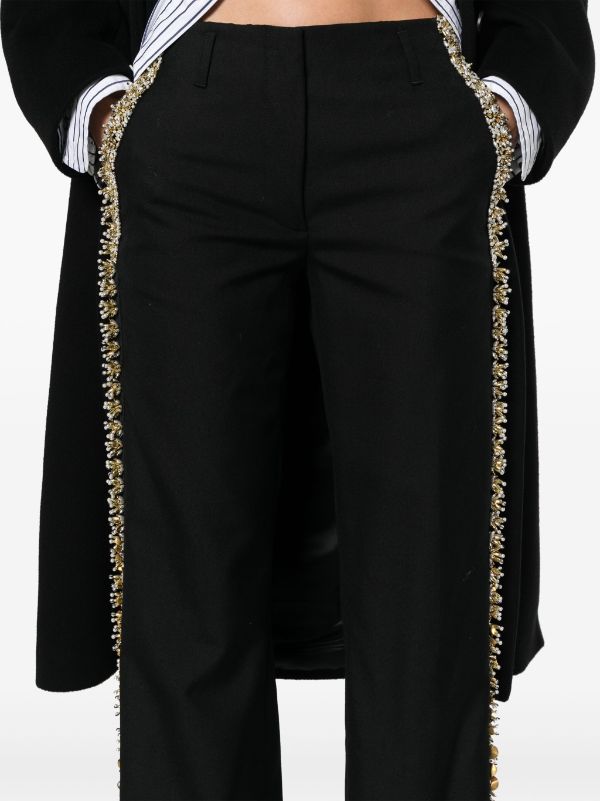 DRIES VAN NOTEN - Women Embellished Trousers For Cheap