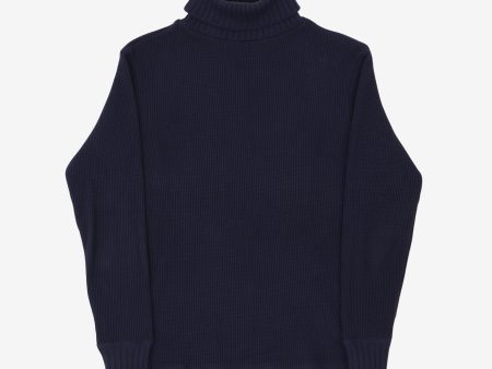 Waffle Knit Roll Neck Sweater Online Sale