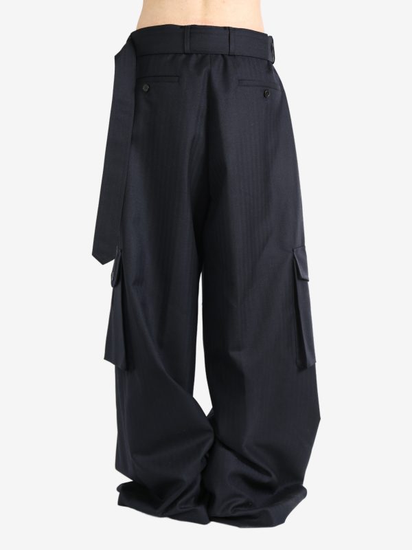 DRIES VAN NOTEN - Men Wide Belted Pants Online Sale