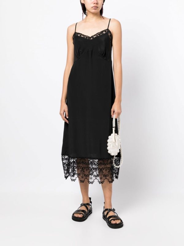 SIMONE ROCHA - Women W  Deep Lace Trim Slip Dress Online now