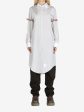 THOM BROWNE - Women Knee Length Easy Fit Point Collar Shirtdress For Cheap